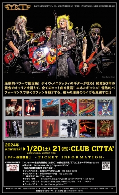 Y&T（ワイ・アンド・ティ） 50-Year Anniversary Japan Tour 2024 
